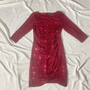 Sequin maroon dress